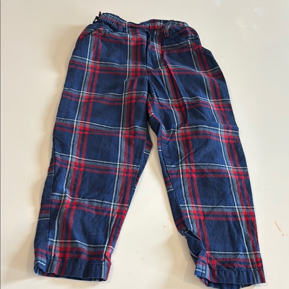 Little English Plaid Blue and Red Pants